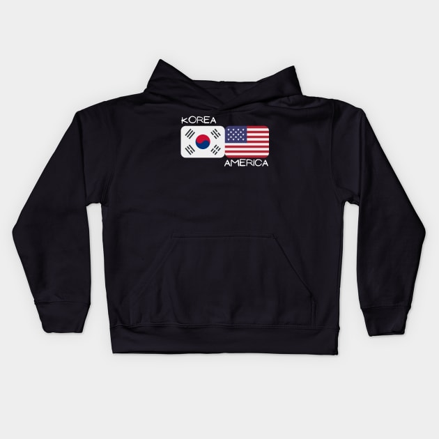 Korean American - Korea, America Kids Hoodie by The Korean Rage